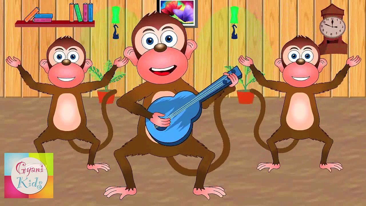 Five Little Monkeys Jumping on the Bed Nursery Rhyme - Animation Rhymes For Children  Animation