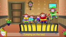 Five Little Monkeys Jumping on the Bed Nursery Rhyme - Cartoon Rhymes For Children