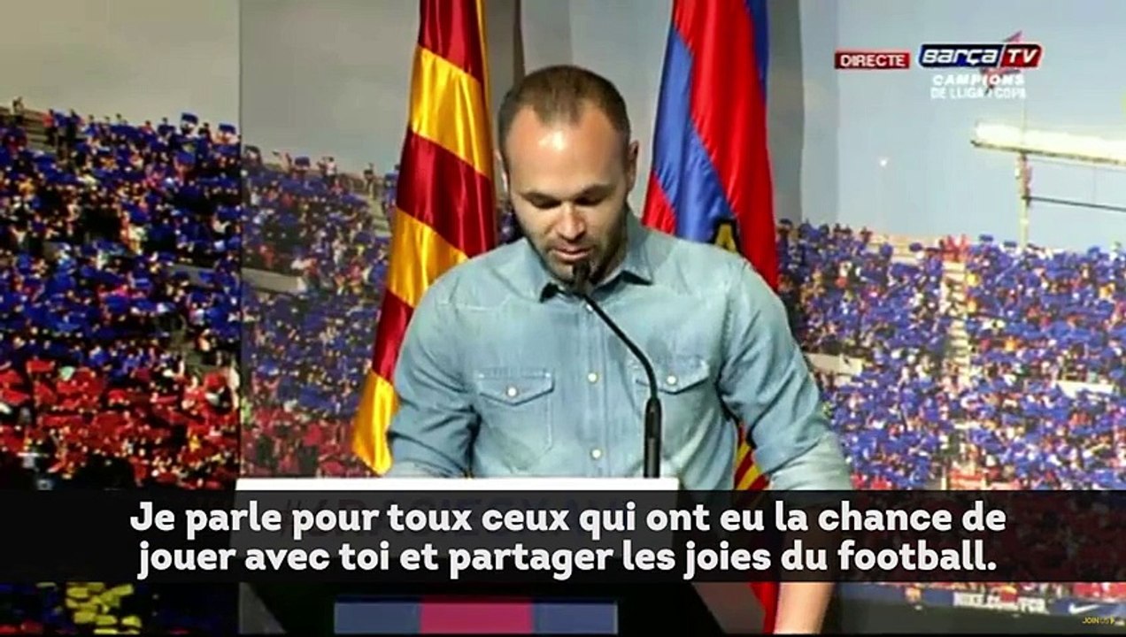 L’hommage d’Iniesta fait pleurer Xavi!
