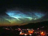 Странное сияние в небе над городом Миасс, 100 км от Челябинска.