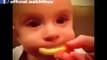 Cute Baby eating Lemon