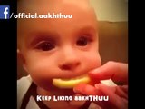 Cute Baby eating Lemon