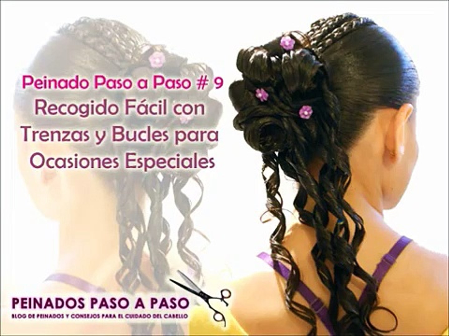 Peinados fáciles para niña | Recogido con Trenzas y Bucles - video  Dailymotion