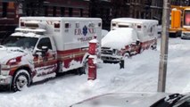 Time Lapse Ride Through Snow-Covered Streets of New York City