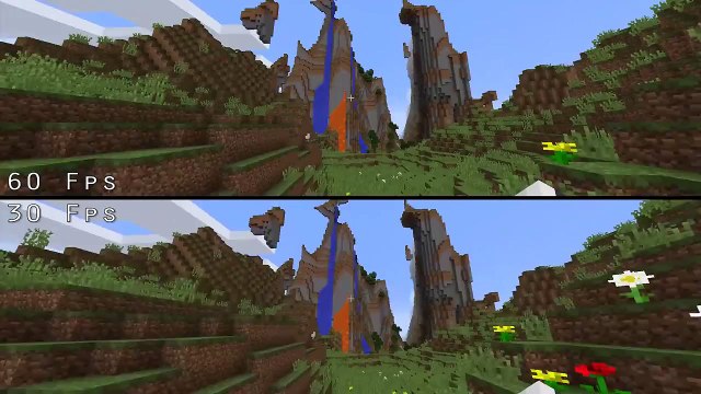 60 fps vs. 30 fps - Minecraft 1.8 Vanilla