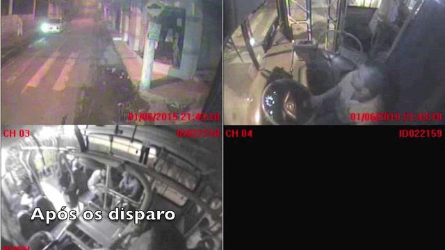 Imagens mostram momento em que atleta é baleado dentro de ônibus