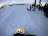 Ski-Doo Renegade X Etec 800 Ripping Iron Dog Trail, Hauling Tail and Breaking Trail