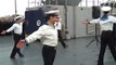 Russian Navy Dancers on U.S. Navy ship