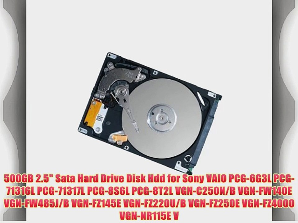 500GB 2.5 Sata Hard Drive Disk Hdd for Sony VAIO PCG-6G3L PCG-71316L PCG-71317L PCG-8S6L PCG-8T2L