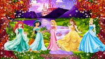 Disney Princess Finger Family Collection Ariel Belle Aurora, Merida from Pixar Brave Elsa