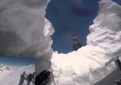 French Skier Survives Dramatic Plunge Into Crevasse
