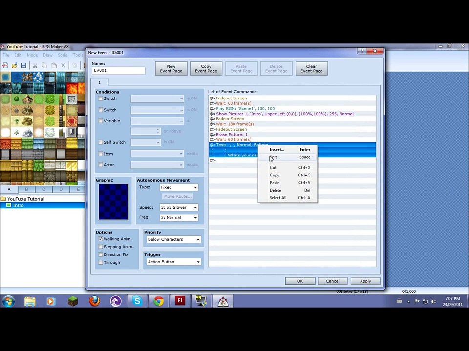 RPG Maker VX Tutorial 1 - Creating an Intro