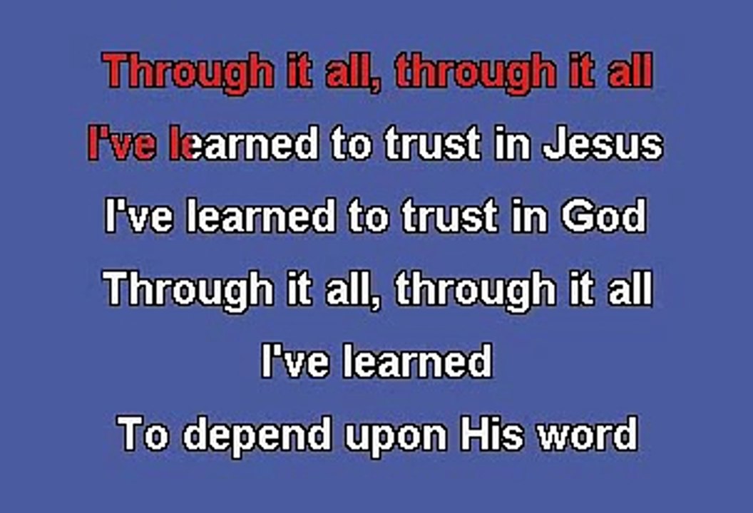 Through It All Karaoke.avi