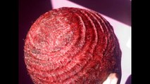 Red Sea 360 waves (black guy fire-red hair dye)