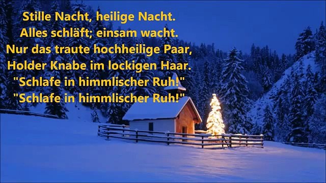Stille Nacht Weihnachtslied Wörter Lyrics Original Austrian Christmas Carol