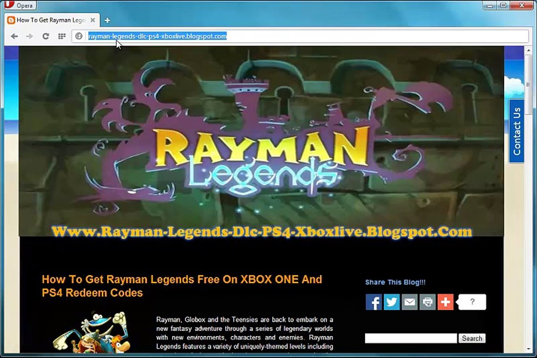 Install/Unlock Rayman Legends dlc Free On XBOX ONE And PS4