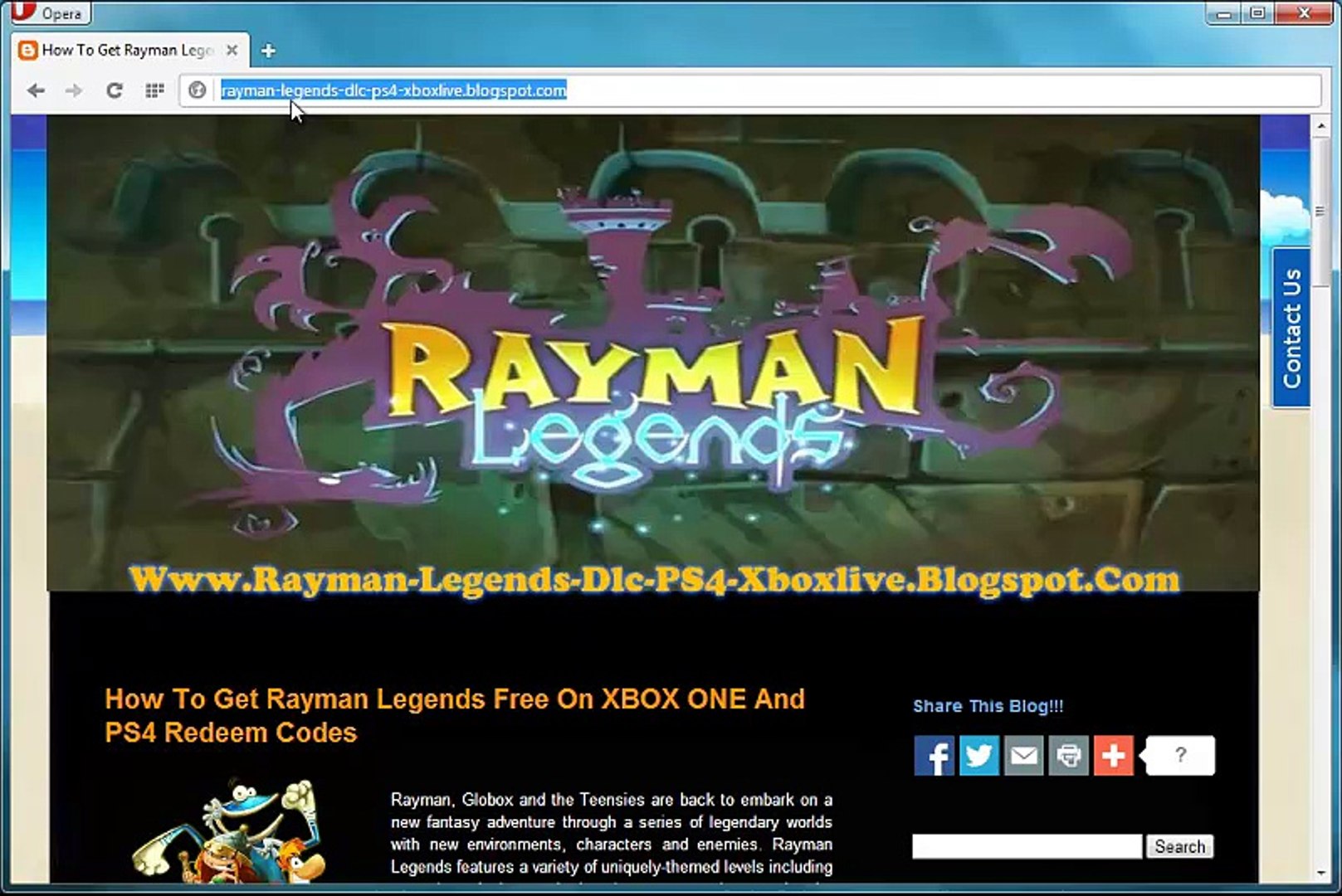 How To Get Rayman Legends Free On XBOX ONE And PS4 Redeem Codes - video  Dailymotion