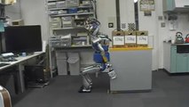 Japanese robot moves heavy objects by putting its back into it
