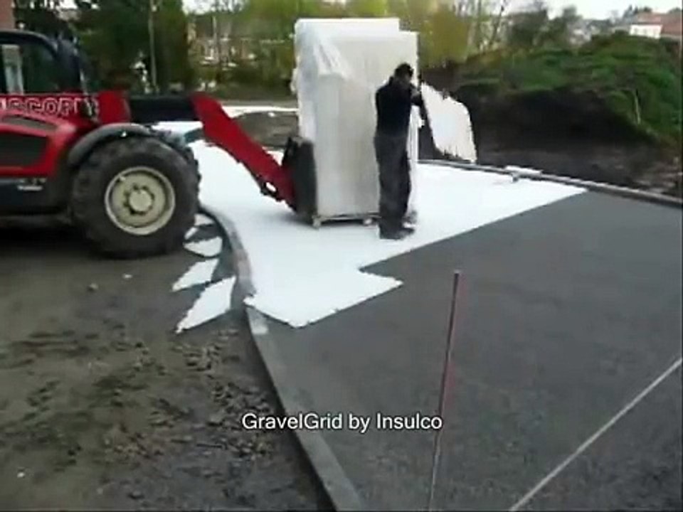 Pose de dalle gravier GravelGrid Insulco