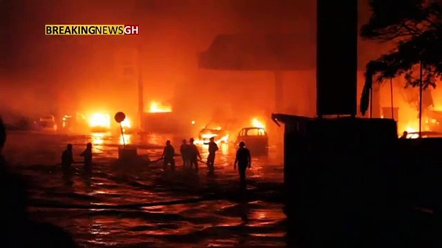 Accra Gas Explosion Kills People at GCB Towers