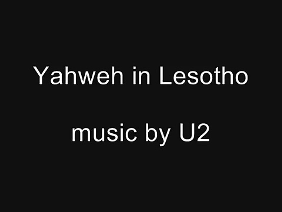 Yahweh in Lesotho (Team Lesotho)