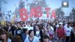 Multitudinaria protesta en Argentina contra la violencia machista