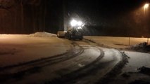 Caterpillar 252B Plowing Boston's Snow Blizzards 12/26/10 pt 1/2