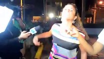 Periodistas presencian agresión a manifestante en Funglode;  le  tiran cera en la cara.webm