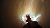 Leap of Faith Slide - Mayan Temple, Aquaventure Water Park, Atlantis Resort, Bahamas (POV)