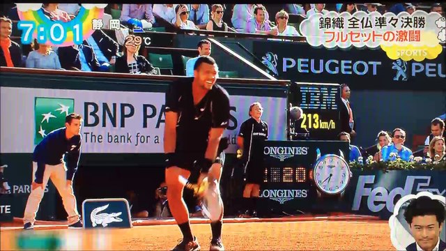 【錦織圭 激闘するも惜敗! 】全仏オープン2015 準々決勝 vs ツォンガ戦！Kei Nishikori vs J.Tsonga French OP 2015 QF