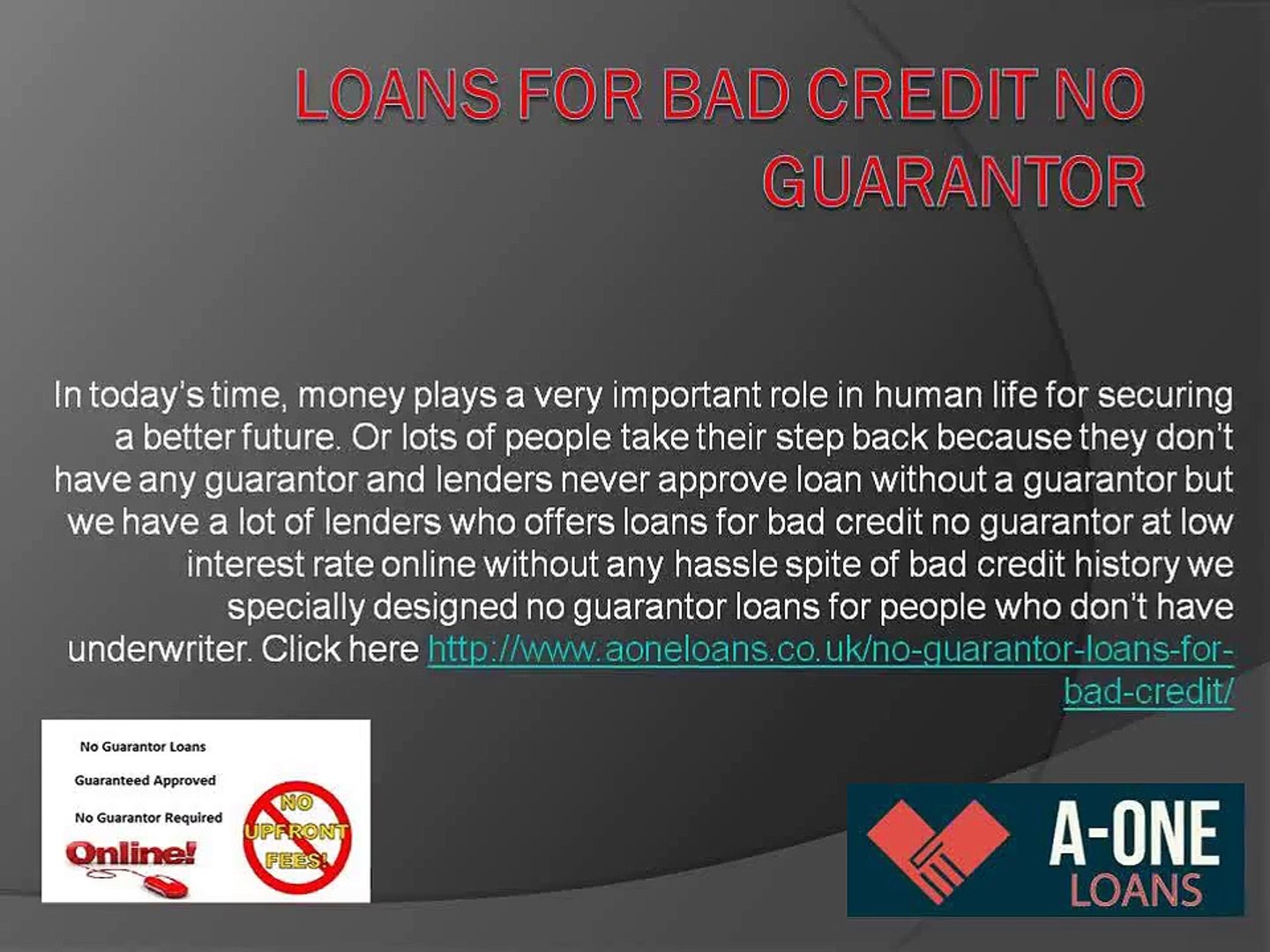 Loans For Bad Credit No Guarantor Video Dailymotion