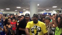 The Lion King & Aladdin Broadway Casts Airport Sing-Off