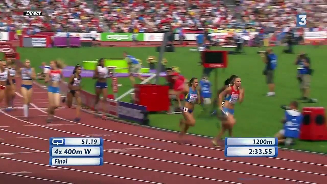INCROYABLE relais 4x400 m Femmes Zurich 2014 (Women Relay 4x400m in European Cup) INCREDIBLE FINISH (720p)