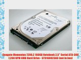 Seagate Momentus 7200.2 160GB Notebook 2.5 Serial ATA-300 7200 RPM 8MB Hard Drive - ST9160823AS