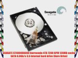 SEAGATE ST4000DX000 Barracuda 4TB 7200 RPM 128MB cache SATA 6.0Gb/s 3.5 internal hard drive
