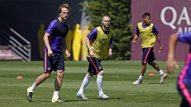 FC Barcelona training session: Last training session in Barcelona before the final
