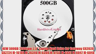 NEW 500GB 7200rpm 2.5 Laptop Hard Drive for Gateway CX2620 CX2724 M-1618R M-1634U M-6308 M-6755