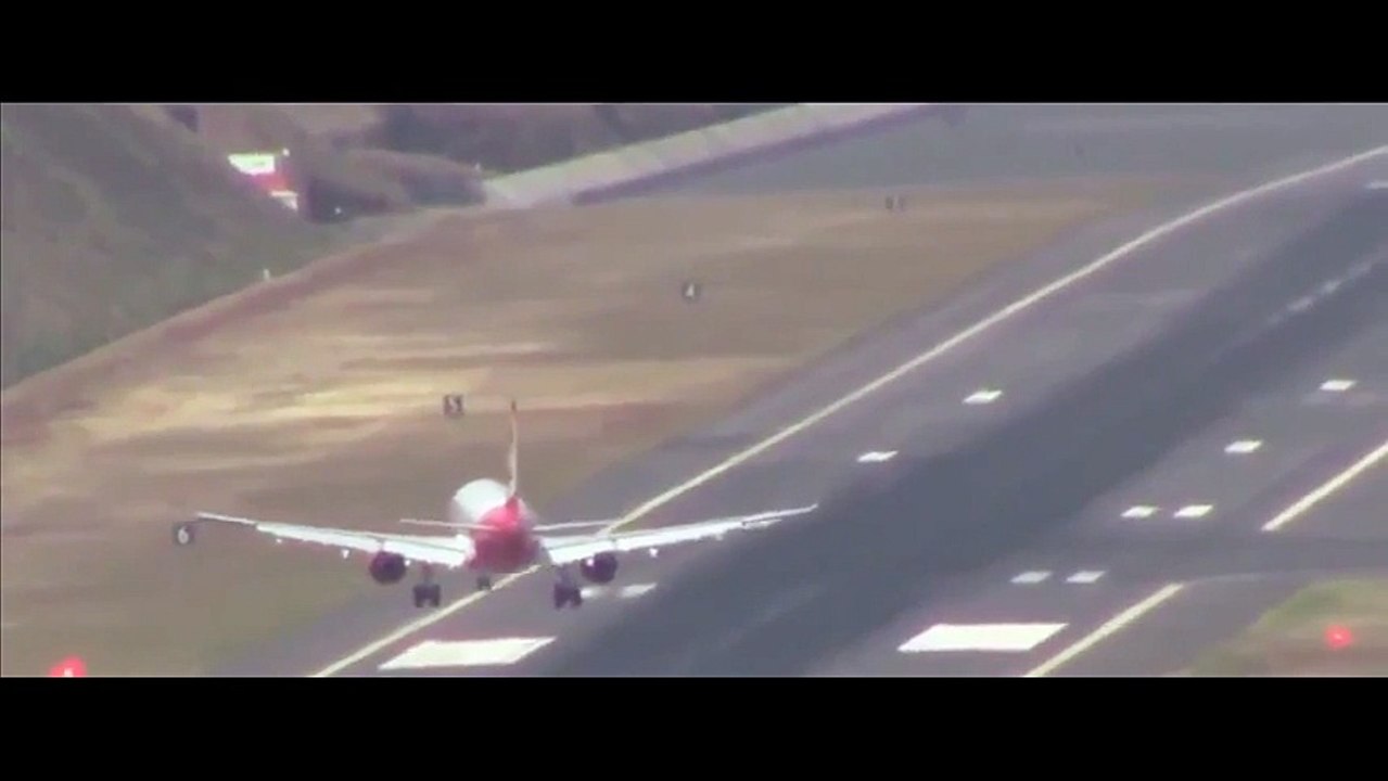 Portugal - l'effrayant atterrissage d'un avion sur l'île de Madère