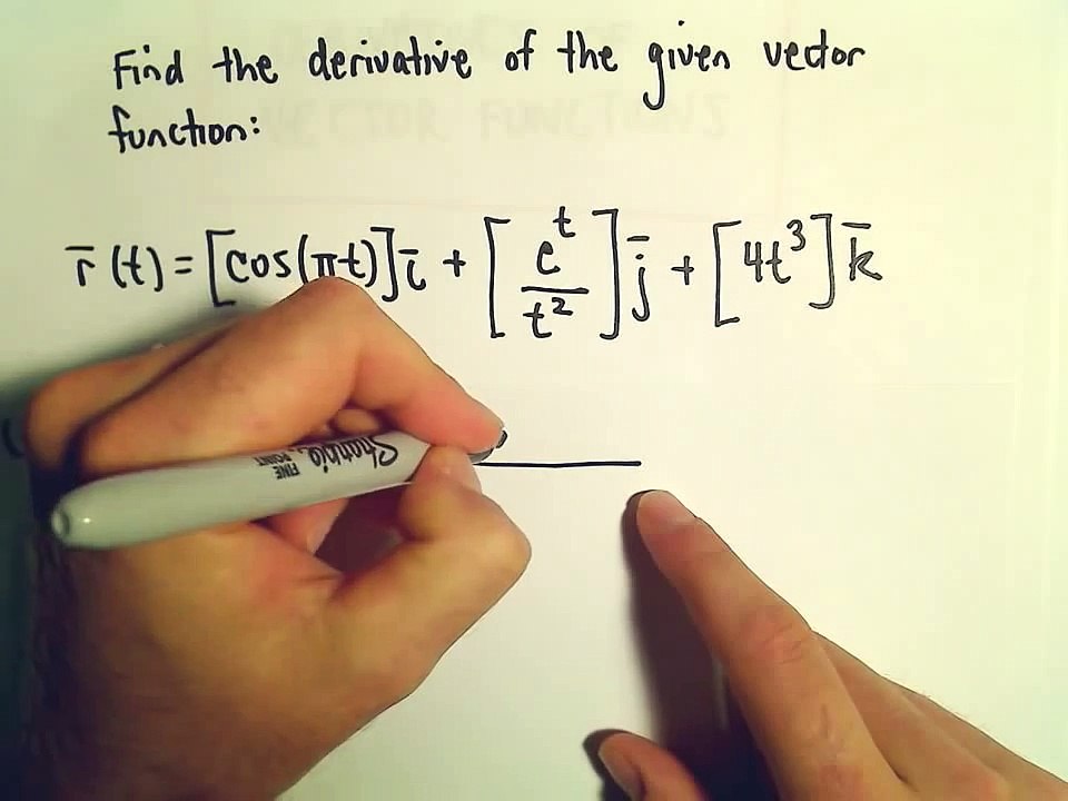 Derivative of a Vector Function - Another Ex 1
