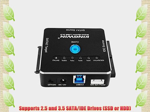 KingWin USB 3.0 to SATA and IDE Adapter for 2.5-Inch and 3.5-Inch Hard Drives (USI-2535CLU3)