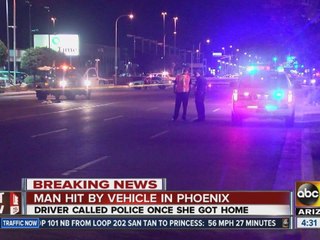 Man hit by vehicle in Phoenix