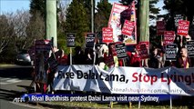 Rival Buddhists protest Dalai Lama visit near Sydney