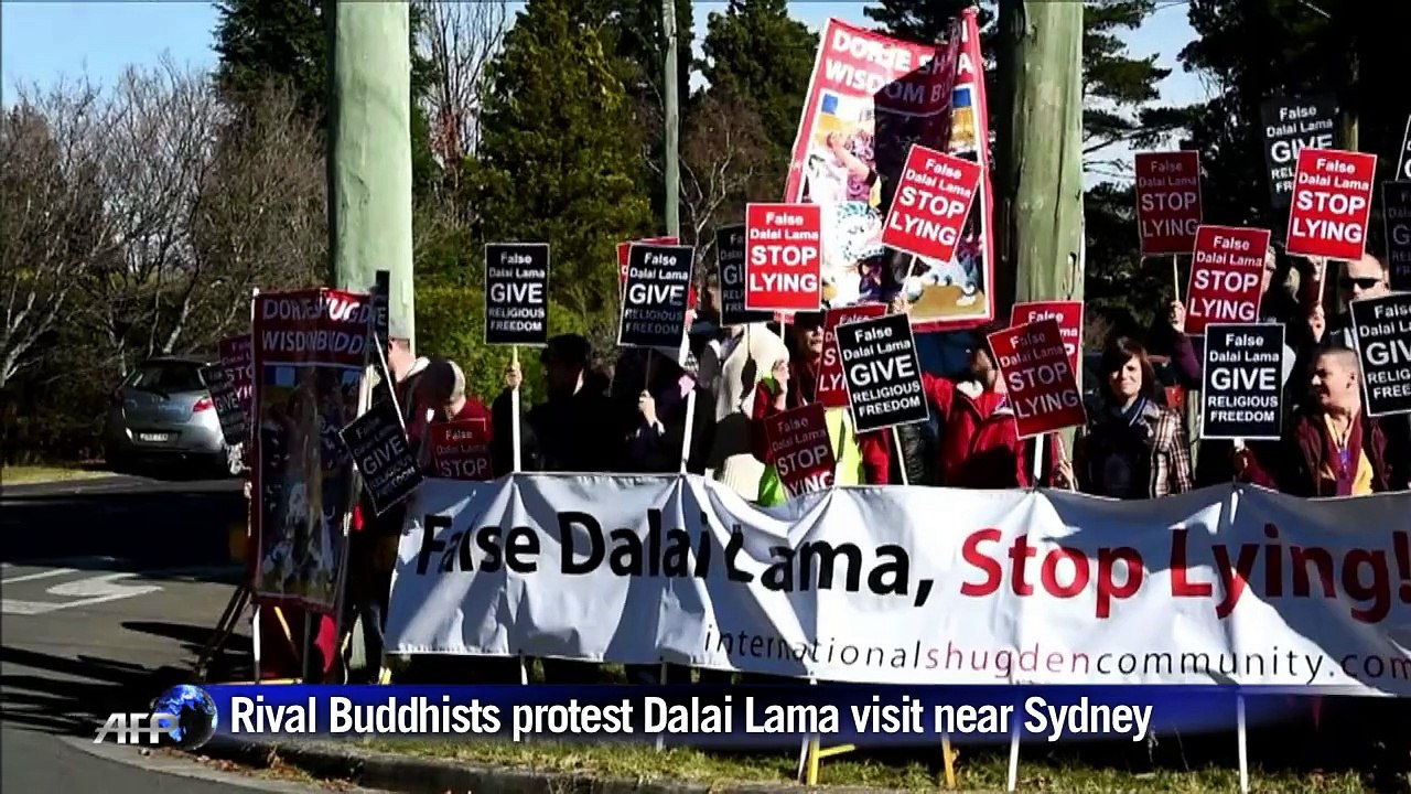 Rival Buddhists protest Dalai Lama visit near Sydney
