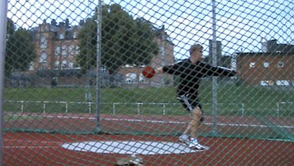 Discus throwing training