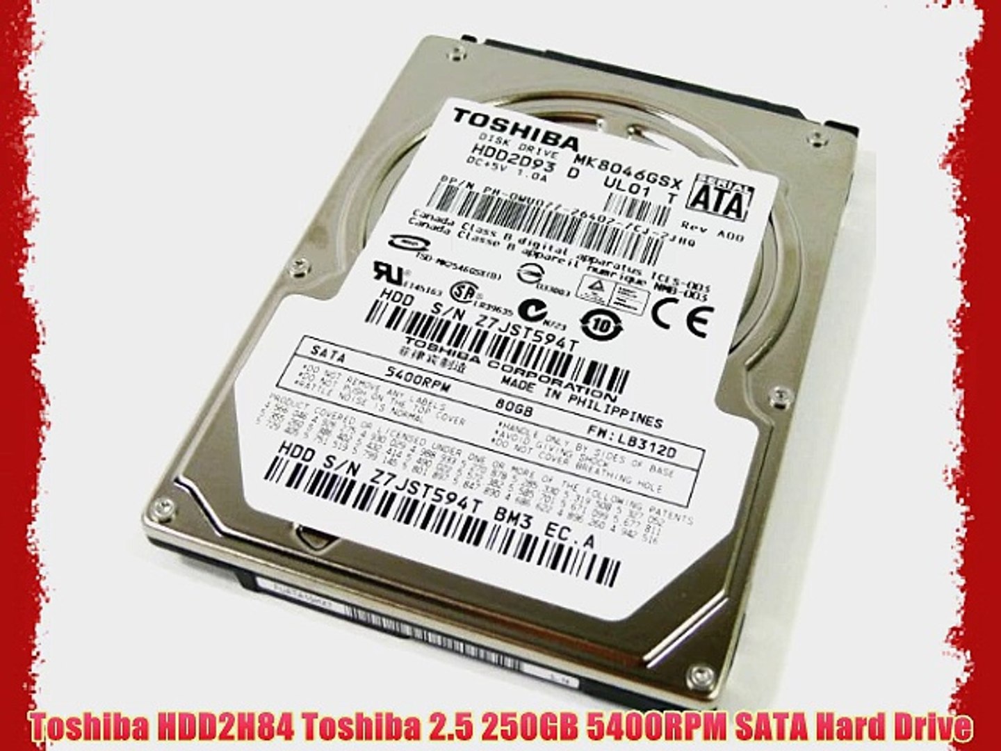 New Toshiba 1TB MK1059GSM 5400rpm SATA 8MB Notebook Hard Drive 2.5 Inch ...