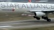 Turkish Airlines A340 Star Alliance Crosswind Landing to Istanbul Airport THY inişi HD