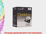 Seagate 2TB Desktop HDD SATA 6Gb/s 64MB Cache 3.5-Inch Internal Drive Retail Kit (STBD2000101)