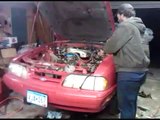 2.3 to 5.0 swap 93 Mustang LX - First start