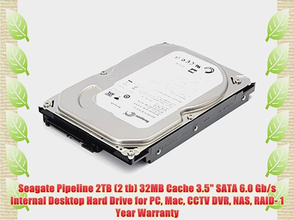 Seagate Pipeline 2TB (2 tb) 32MB Cache 3.5 SATA 6.0 Gb/s Internal Desktop Hard Drive for PC