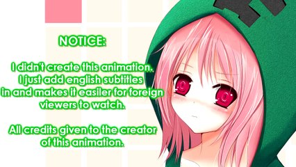 Minecraft - Creeper girl w/ English subtitles & New Steve's conversation [MinecraftModify]